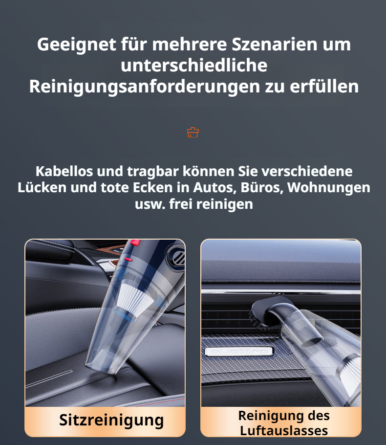 Leistungsstarker Staubsauger für Autoinnenraum