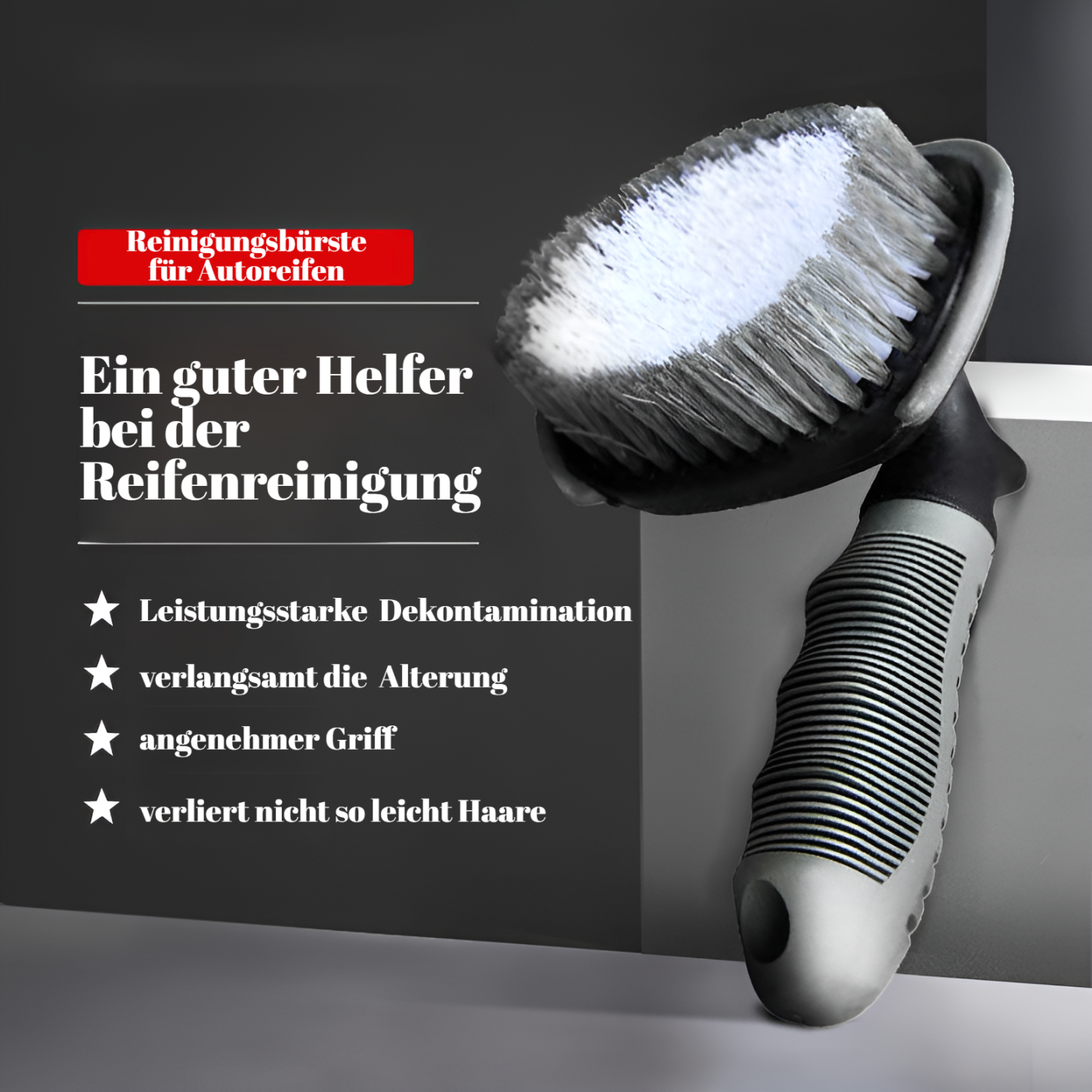 Autoreifenbürste, Felgenbürste, Autowaschwerkzeug, Reinigung der Felgenbürste, starker Dekontaminati