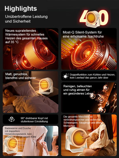 Sofort-Heizender Tischventilator