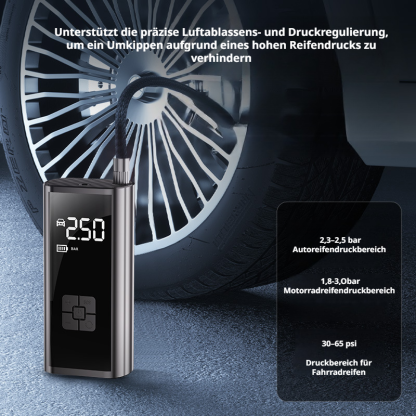 Aufblasbare Pumpe für Auto Tragbarer Inflator Kabellose Reifenfüllpumpe Multifunktionale aufblasbare
