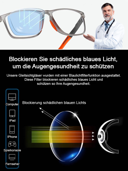 Ultra-leichte, komfortable, faltbare Lesebrille mit Blaulichtschutz