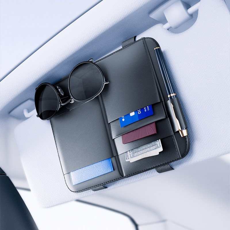 Auto-Sonnenblenden-Aufbewahrungsclip, multifunktionaler Auto-Brillenclip, Auto-Kartenhalter, Aufbewa