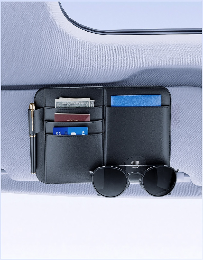 Sonnenblendenclip mit modernem Design im Auto