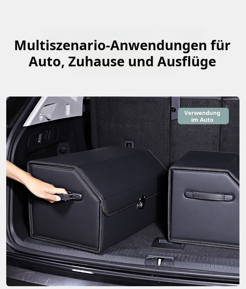Vielseitige Aufbewahrungsbox für Einkäufe und Werkzeuge im Auto