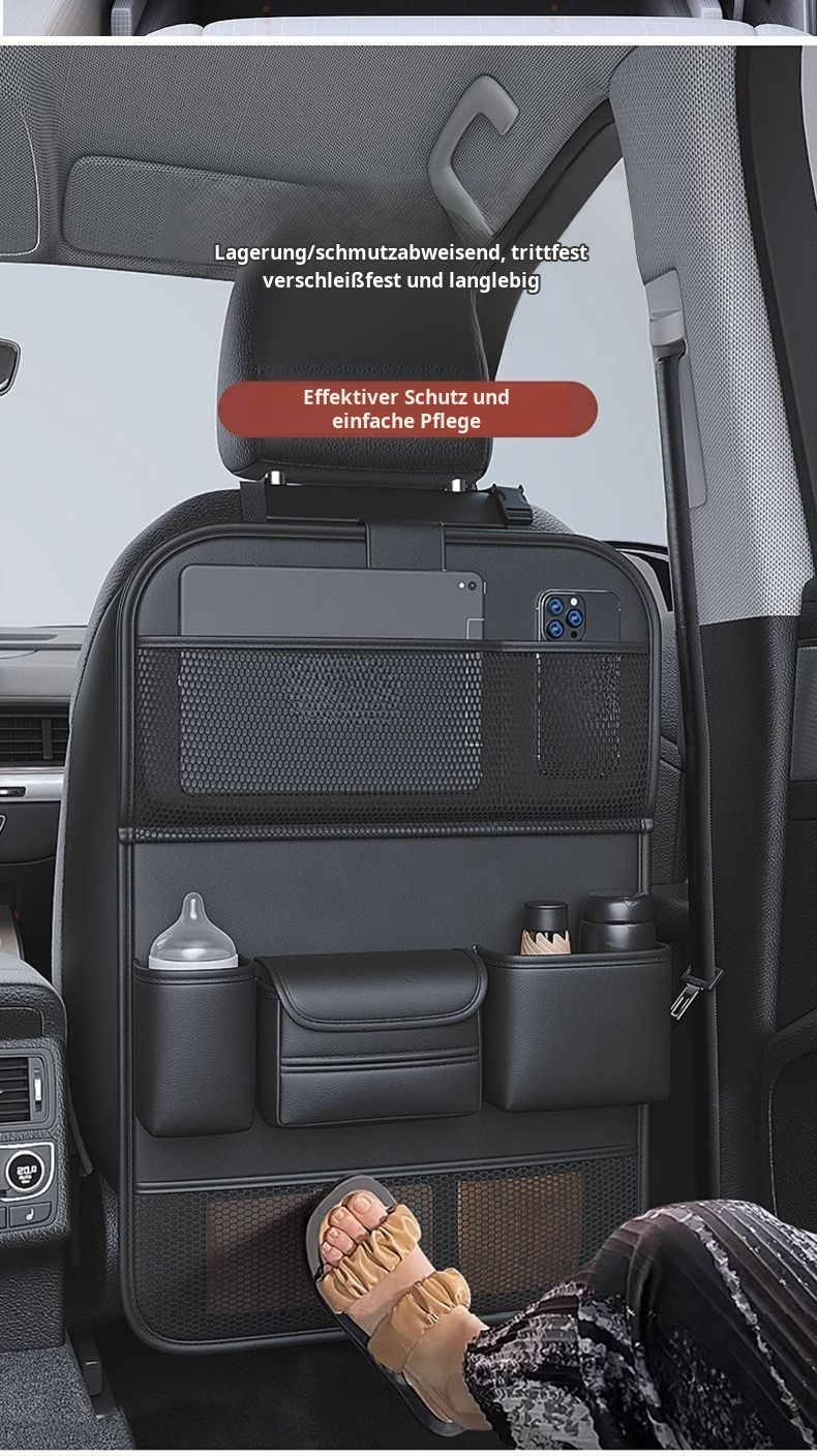 Kinderfreundlicher R&uuml;cksitz Organizer mit vielen F&auml;chern