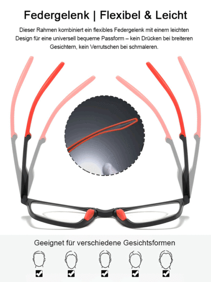 Ultra-leichte, komfortable, faltbare Lesebrille mit Blaulichtschutz