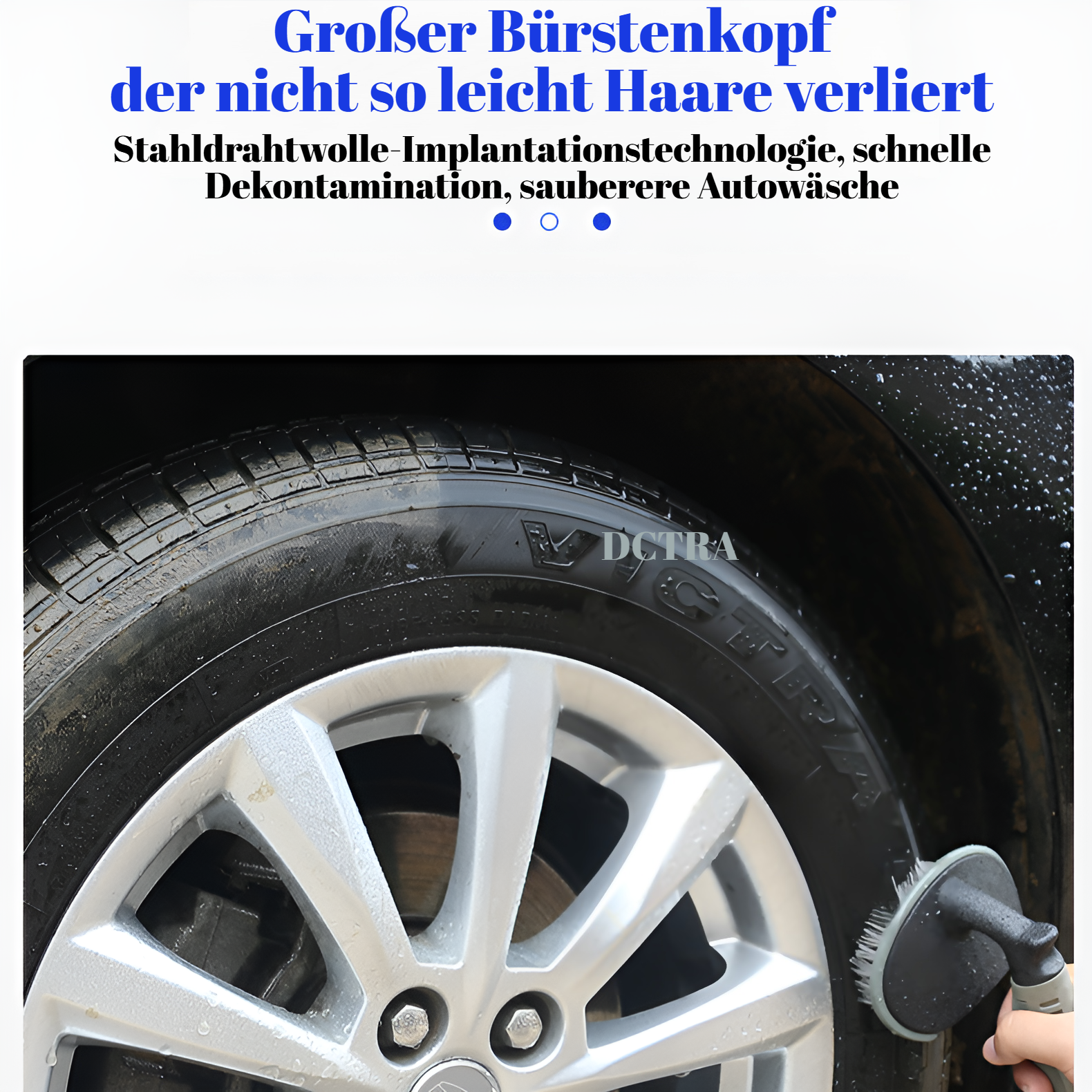Autoreifenbürste, Felgenbürste, Autowaschwerkzeug, Reinigung der Felgenbürste, starker Dekontaminati