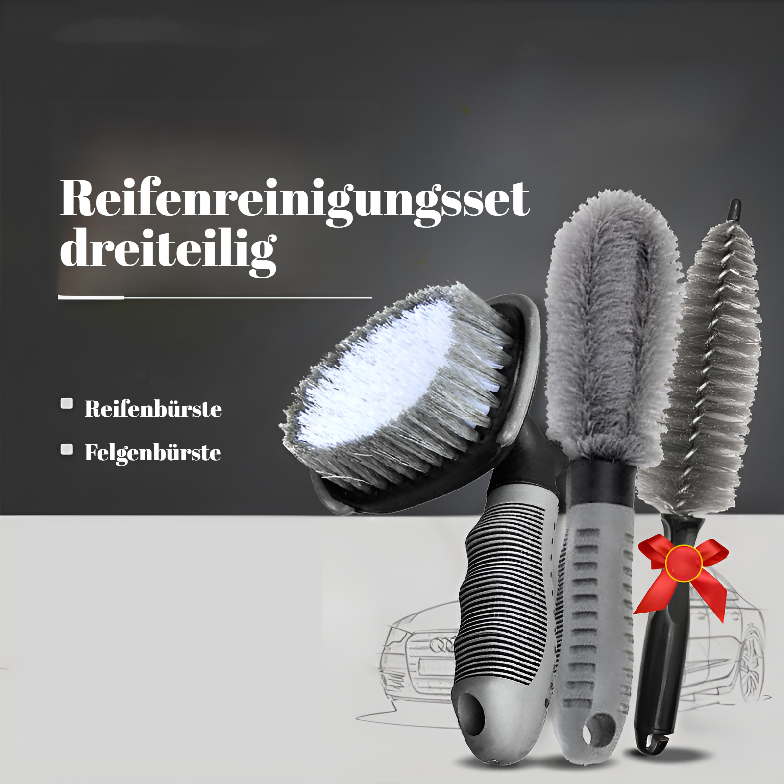 Autoreifenbürste, Felgenbürste, Autowaschwerkzeug, Reinigung der Felgenbürste, starker Dekontaminati