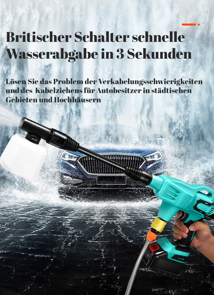 Hochdruckreiniger mit Lithiumbatterie für flexiblen Einsatz