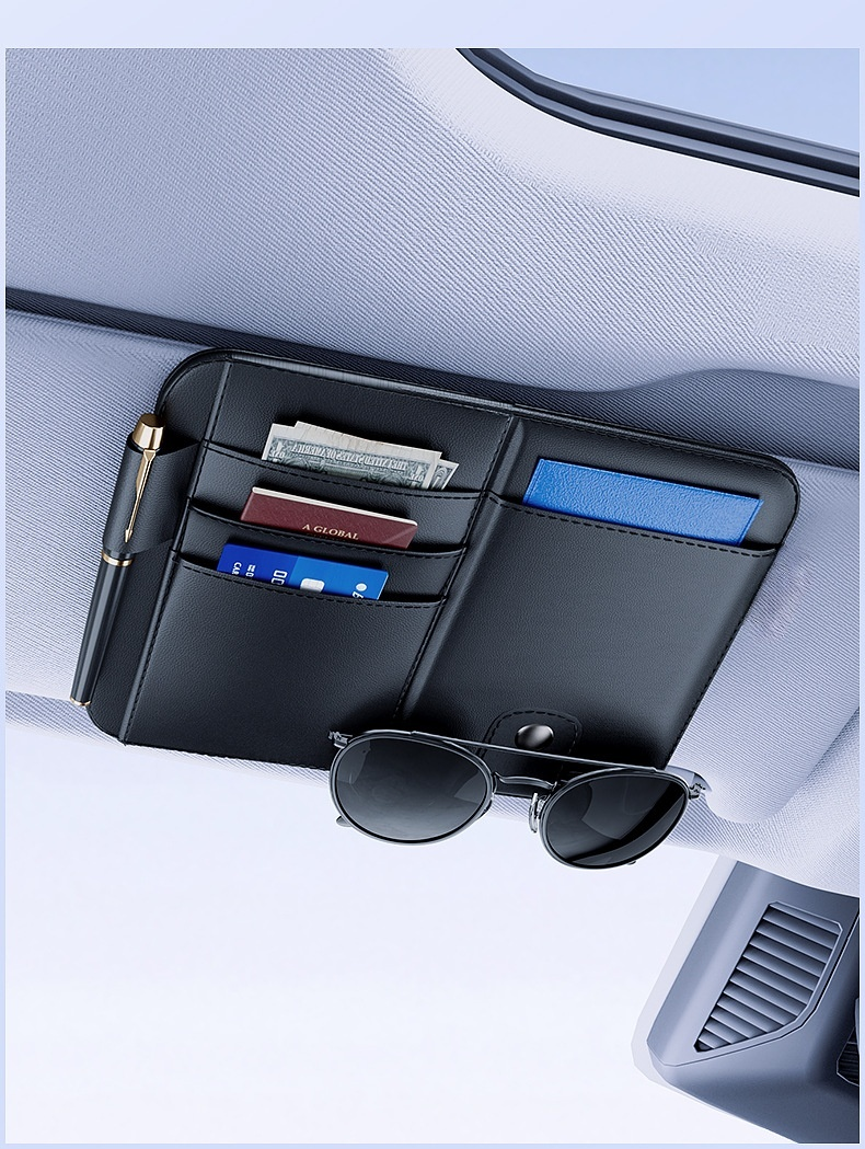 Auto-Aufbewahrungsclip als Organizer für Karten und Brillen