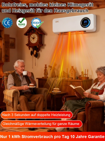 Tragbare Wandheizung✨2000W PTC-Technik, Wärme in 3 Sek