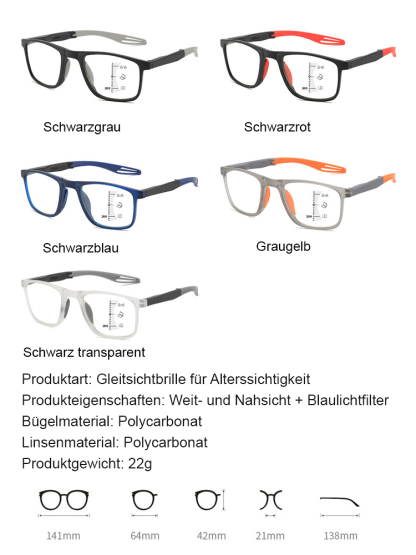Ultra-leichte, komfortable, faltbare Lesebrille mit Blaulichtschutz