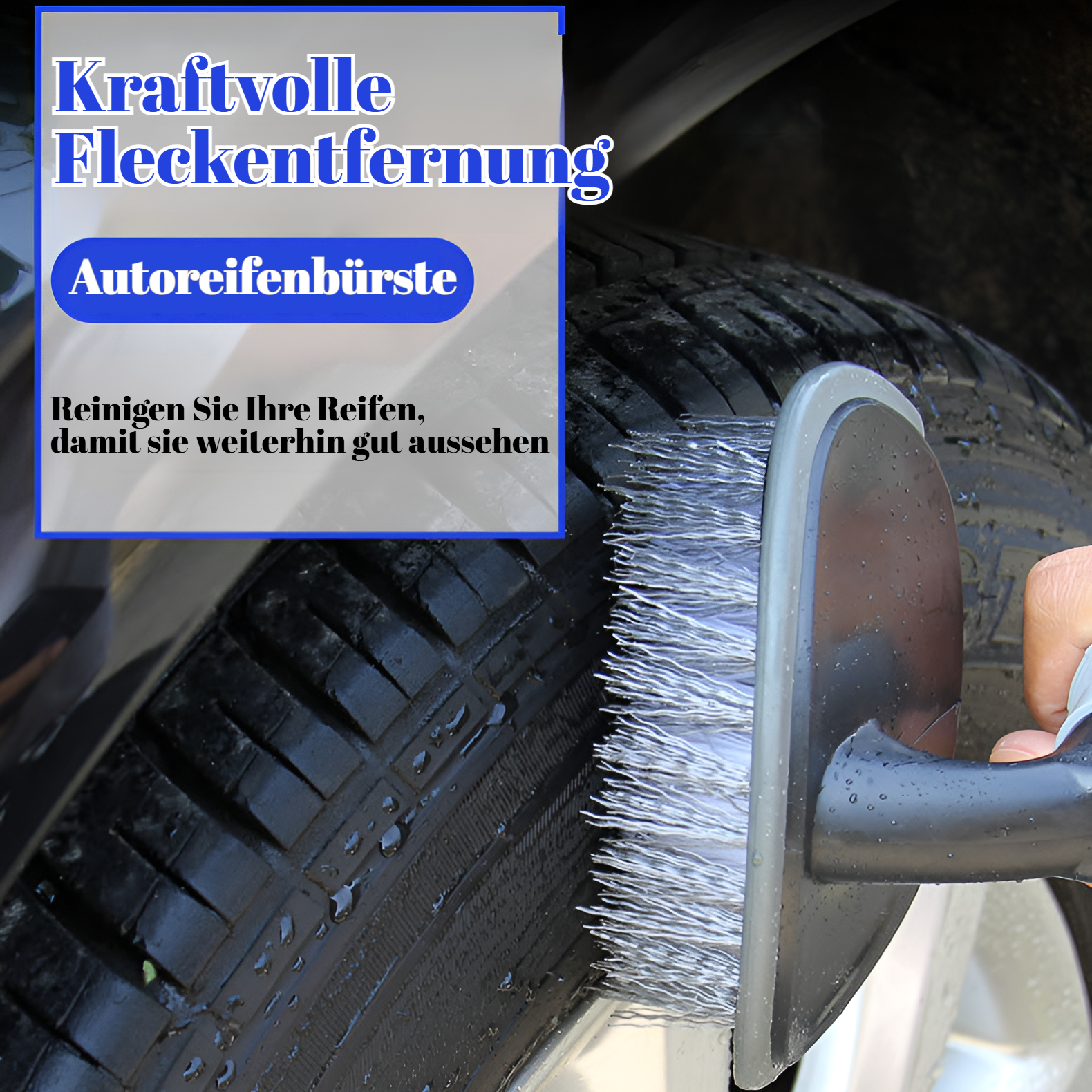 Autoreifenbürste, Felgenbürste, Autowaschwerkzeug, Reinigung der Felgenbürste, starker Dekontaminati