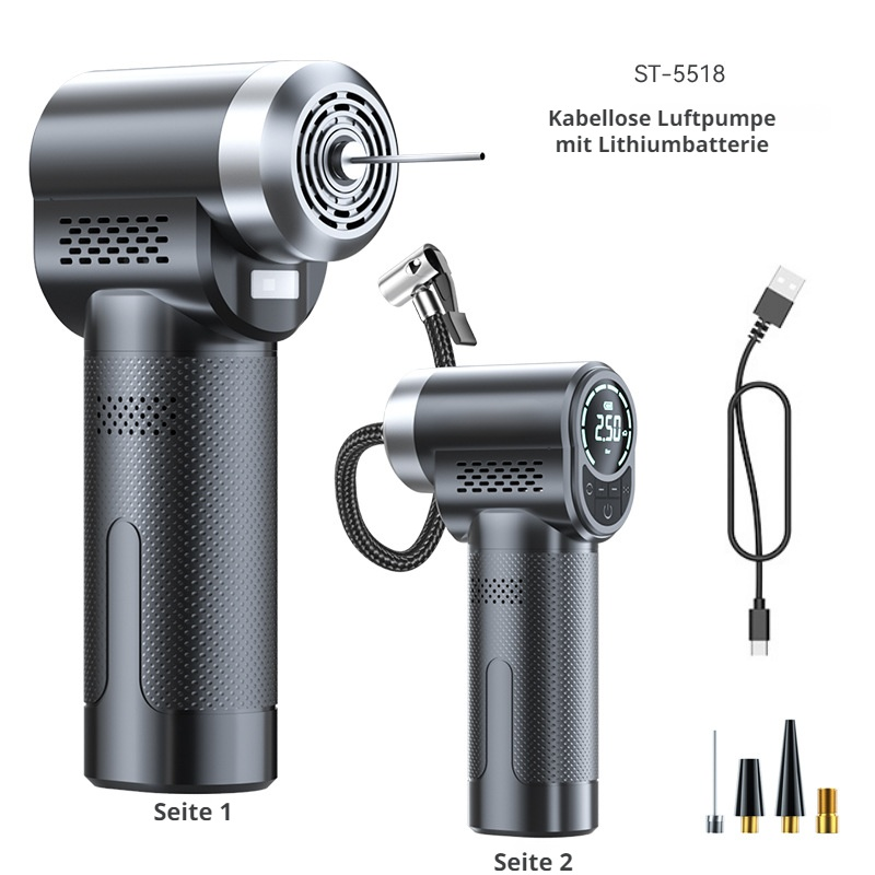 Benutzerfreundliche kabellose Reifenpumpe