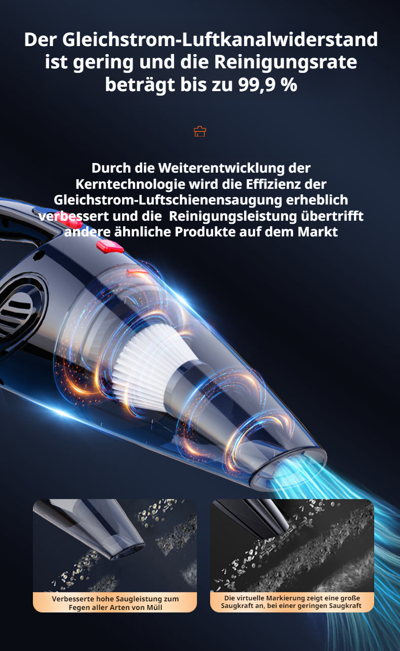 Tragbarer Autostaubsauger mit doppeltem Verwendungszweck