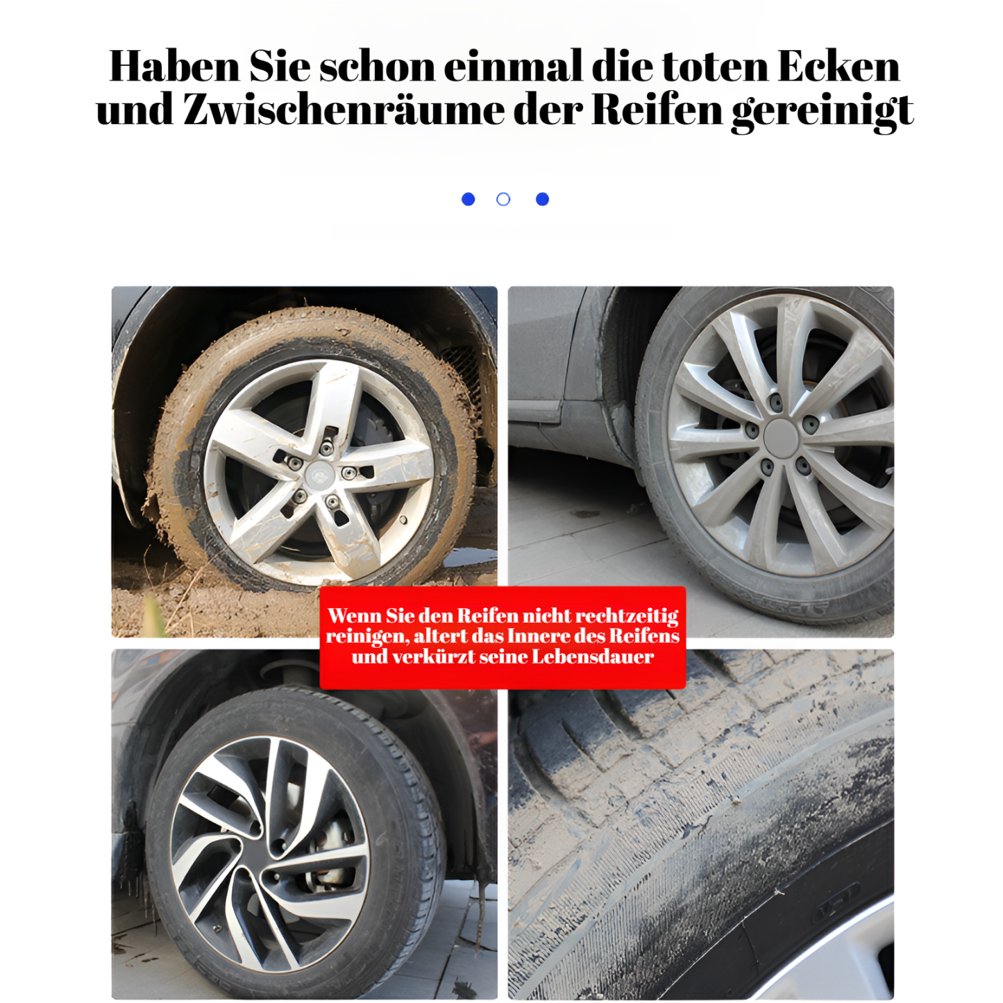 Autoreifenbürste, Felgenbürste, Autowaschwerkzeug, Reinigung der Felgenbürste, starker Dekontaminati