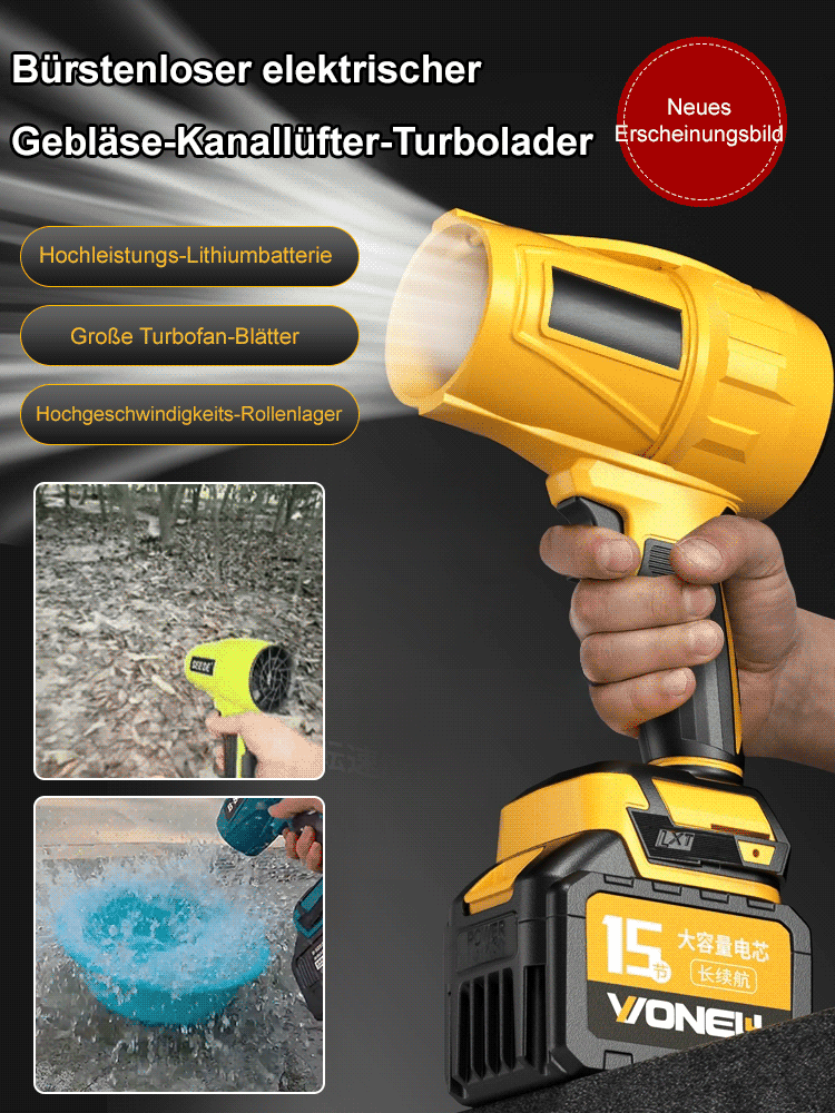 Industrielle bürstenlose Lithium-Akku-Gebläse.