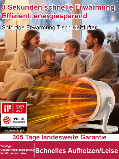Sofort-Heizender Tischventilator
