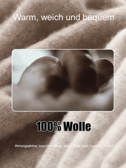 Mantel aus reiner Wolle mit Umhang