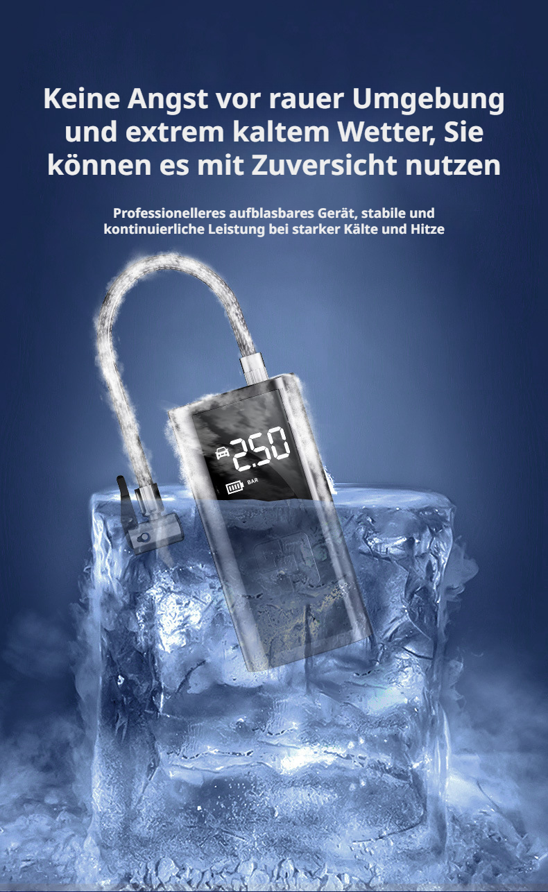 Aufblasbare Pumpe mit digitalem Display