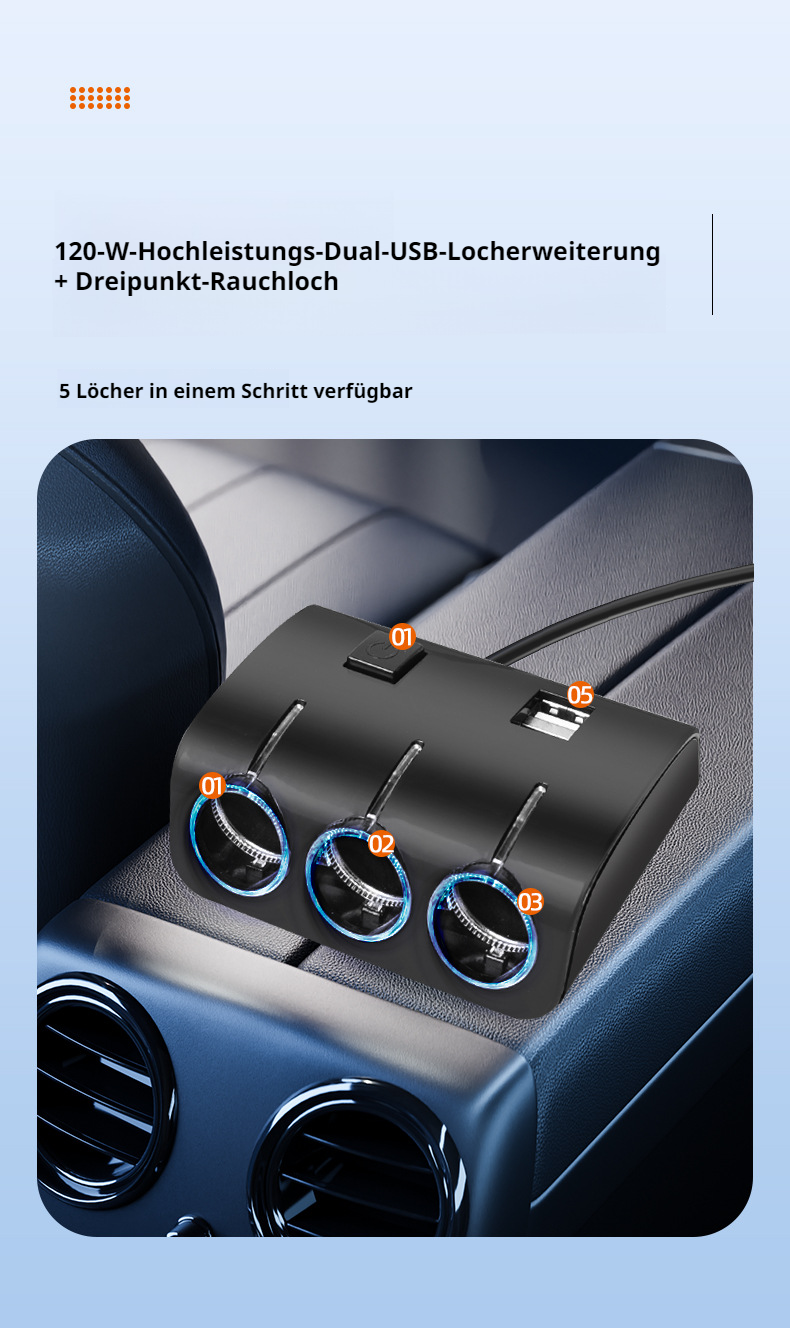 Auto Ladegerät mit Schaltnetzteil für unterwegs