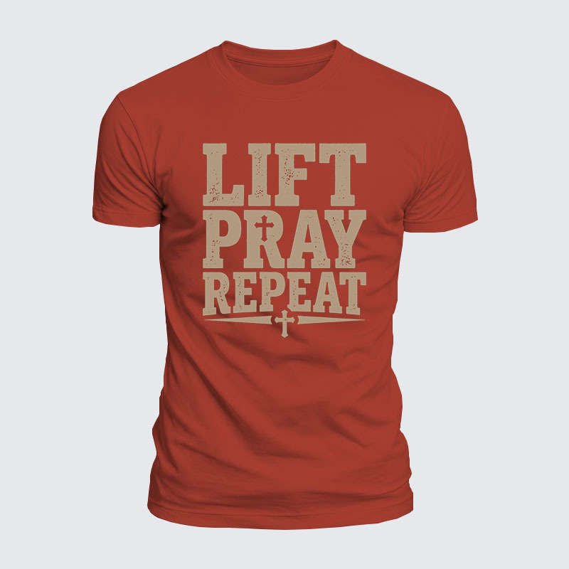 Luxe Mercerized Cotton Tee - Lift Pray Repeat