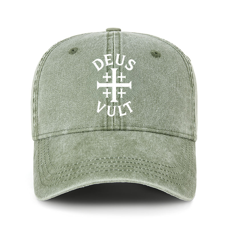 Heritage Washed Cap-Deus Vult