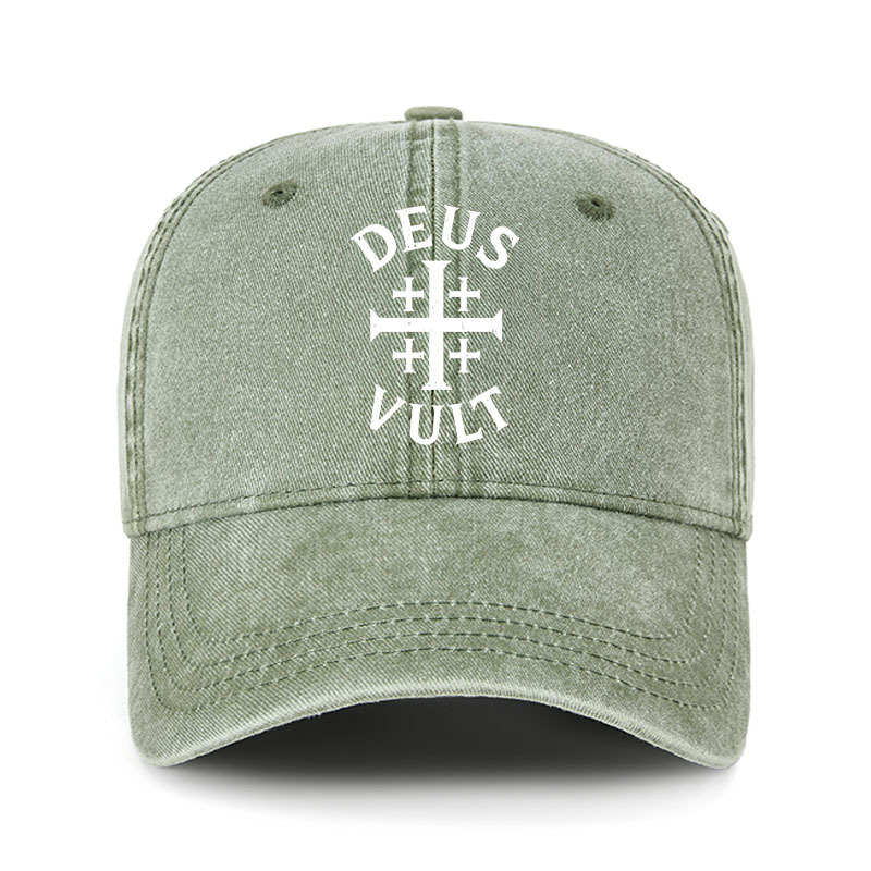 Heritage Washed Cap-Deus Vult