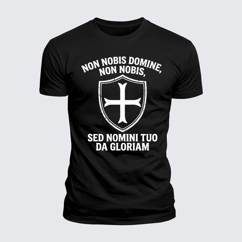 [Copy]Luxe Mercerized Cotton Tee - Non Nobis Domine, Non Nobis, Sed Nomini Tuo Da Gloriam