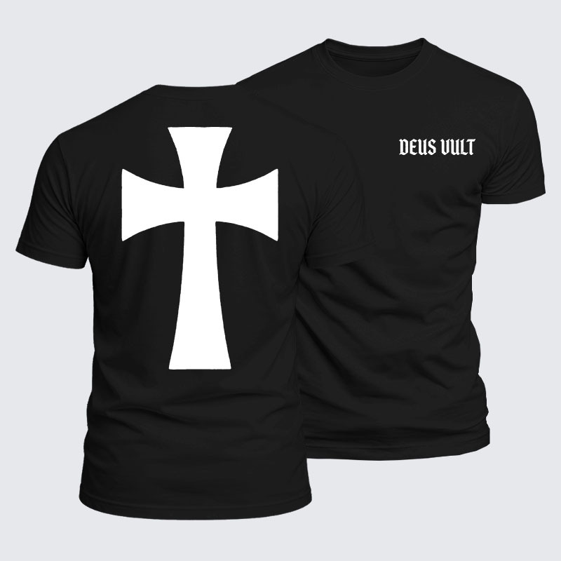 Man Of God Husband Dad Jesus God Christian Cotton T-Shirt