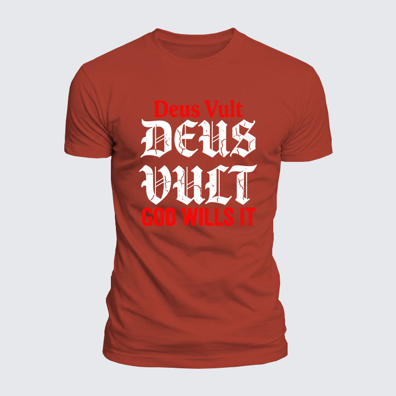 Luxe Mercerized Cotton Tee - Deus Vult: God Wills It
