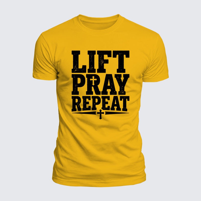 Luxe Mercerized Cotton Tee - Lift Pray Repeat