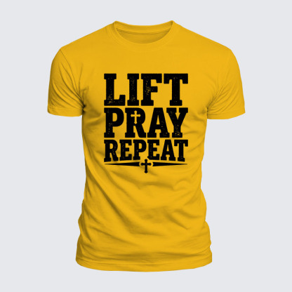 Luxe Mercerized Cotton Tee - Lift Pray Repeat