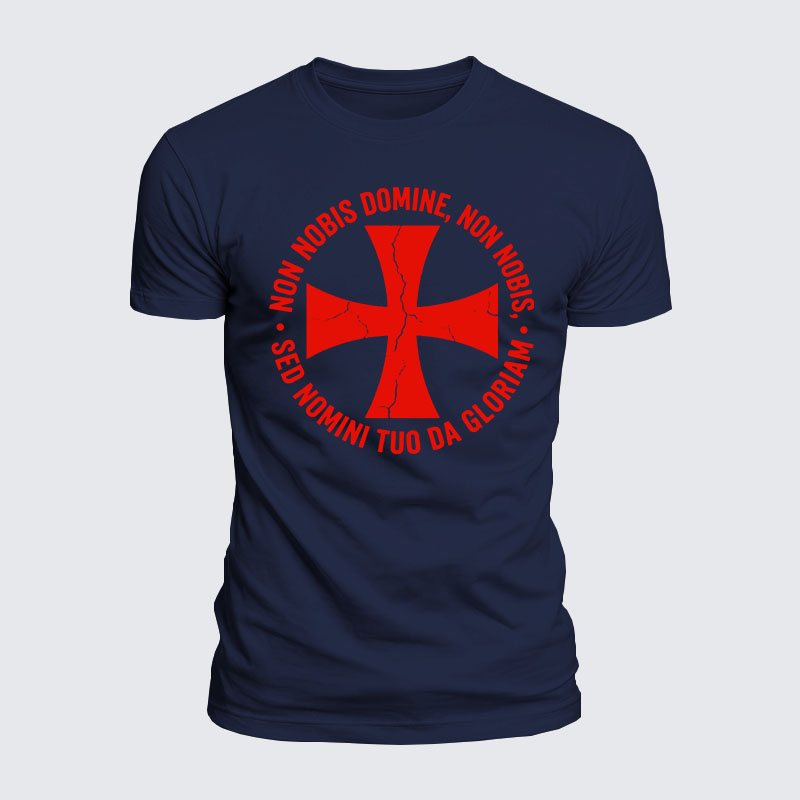 Luxe Mercerized Cotton Tee - Non Nobis Domine, Non Nobis, Sed Nomini Tuo Da Gloriam
