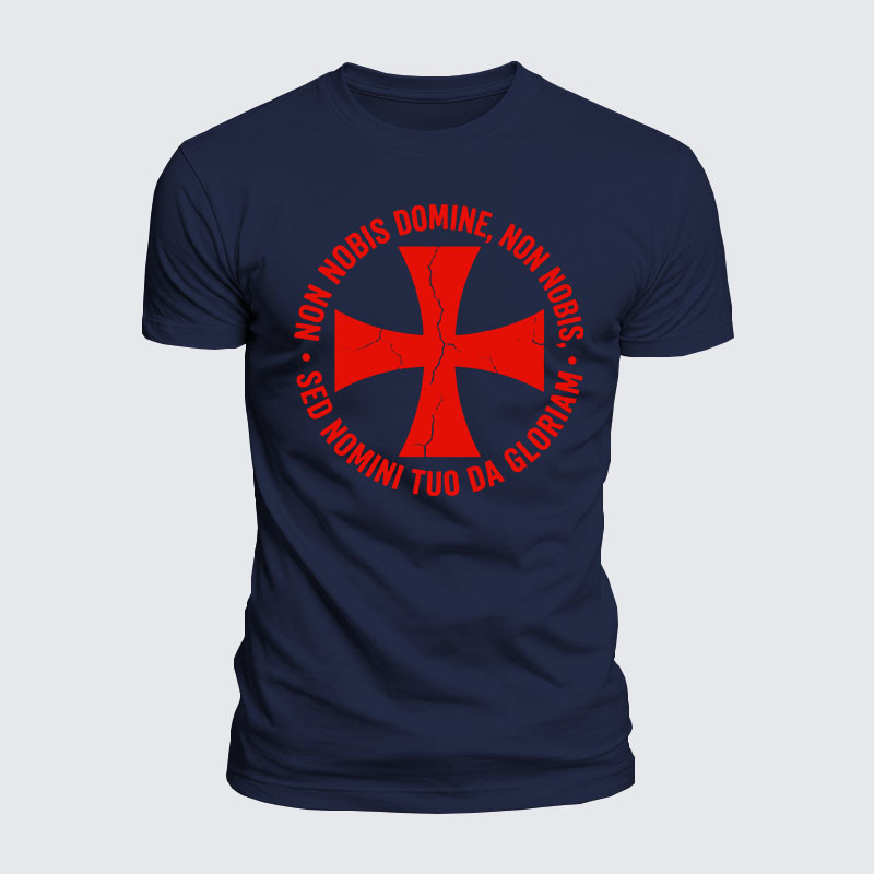 Luxe Mercerized Cotton Tee - Non Nobis Domine, Non Nobis, Sed Nomini Tuo Da Gloriam