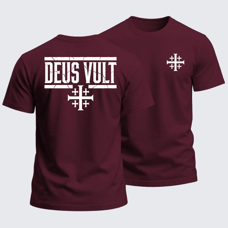 Heavyweight Cotton Tee - Deus Vult