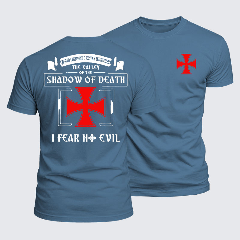 Luxe Mercerized Cotton Tee -  Even Though I Walk Through The Valley Of The Shadow Of Death, I Fear No Evil.