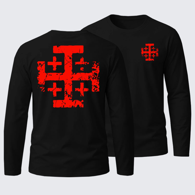 Men's  faith God'S Strong Hand Is Over My Life Long Sleeve T-Shirt