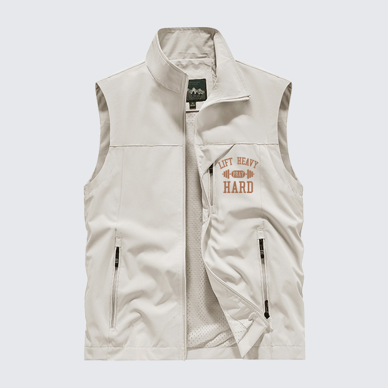 Lift Heavy Pray Hard Jesus God Christian Outdoor Quick-dry Vest