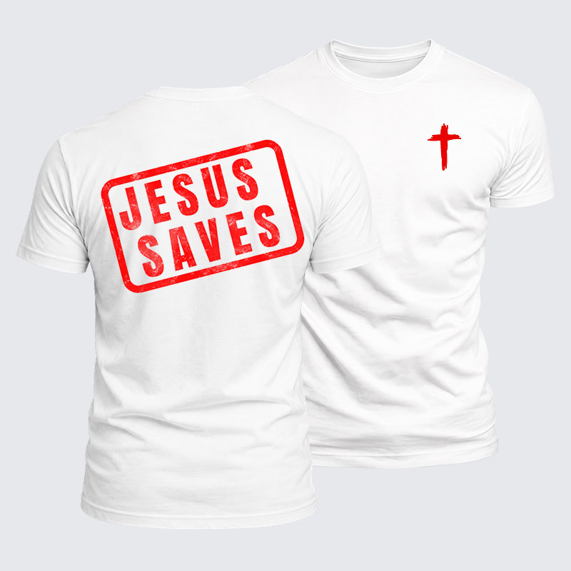 Luxe Mercerized Cotton Tee - Jesus Saves