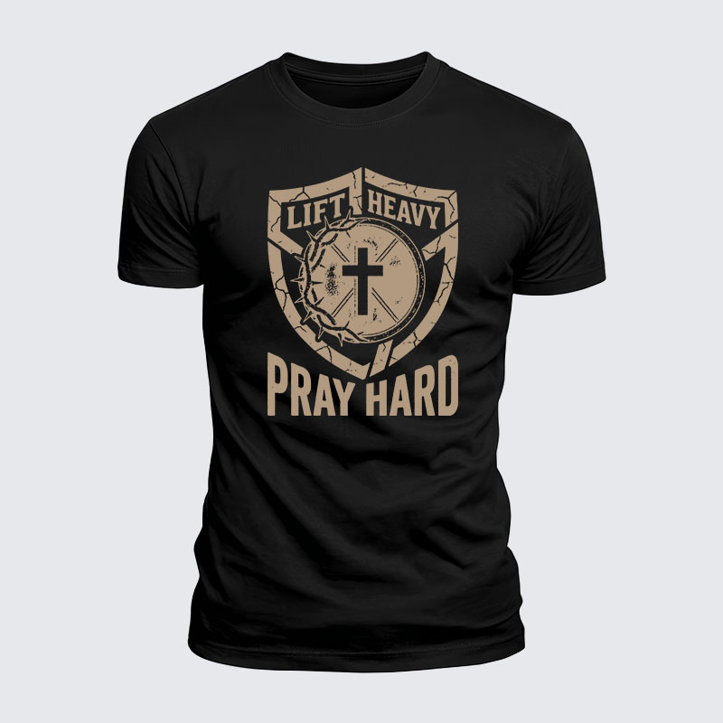 Luxe Mercerized Cotton Tee - Lift Heavy Pray Hard