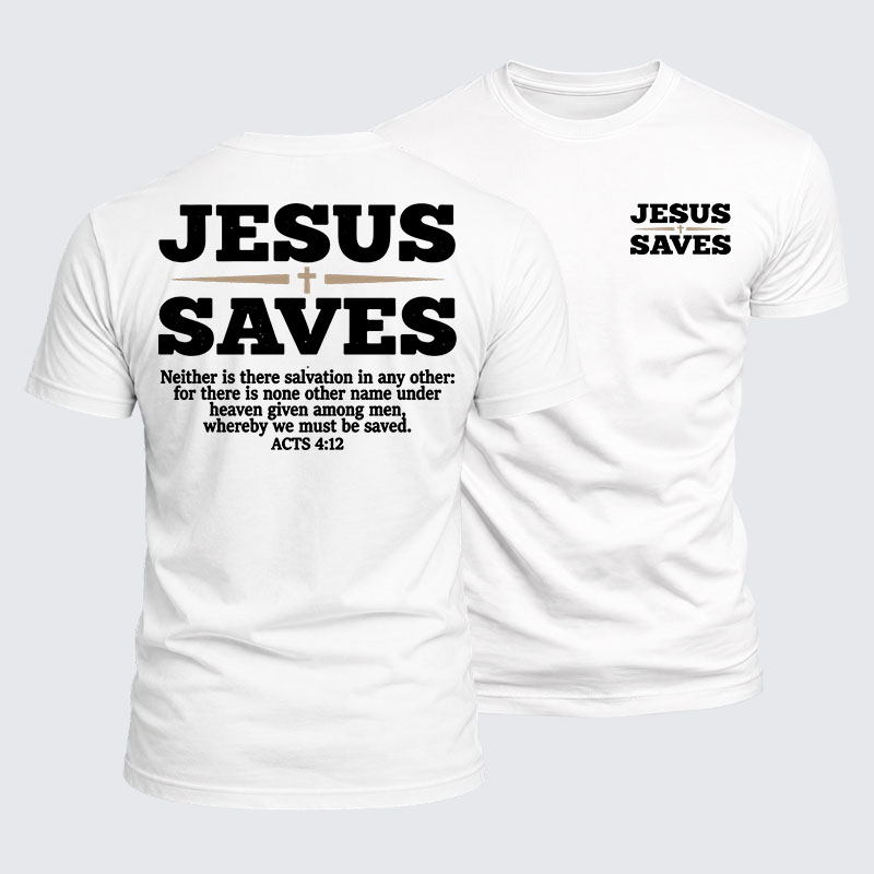 Luxe Mercerized Cotton Tee - Jesus Saves