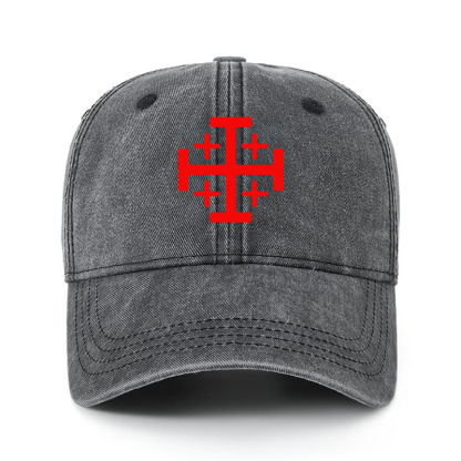 Heritage Washed Cap - Jerusalem Cross