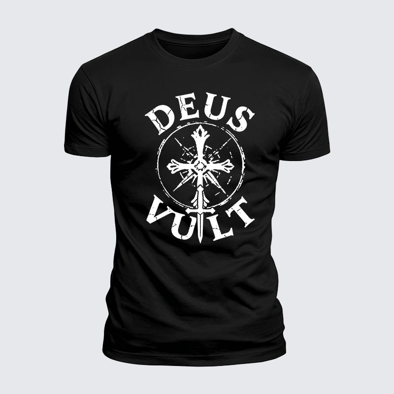 Man Of God Husband Dad Jesus God Christian Cotton T-Shirt