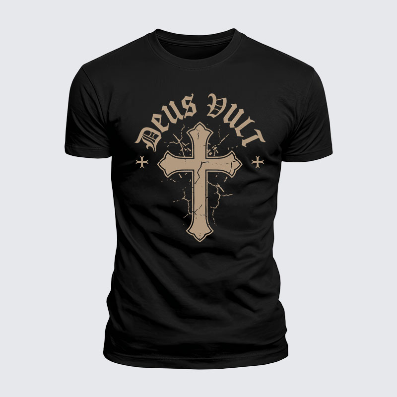 Man Of God Husband Dad Jesus God Christian Cotton T-Shirt