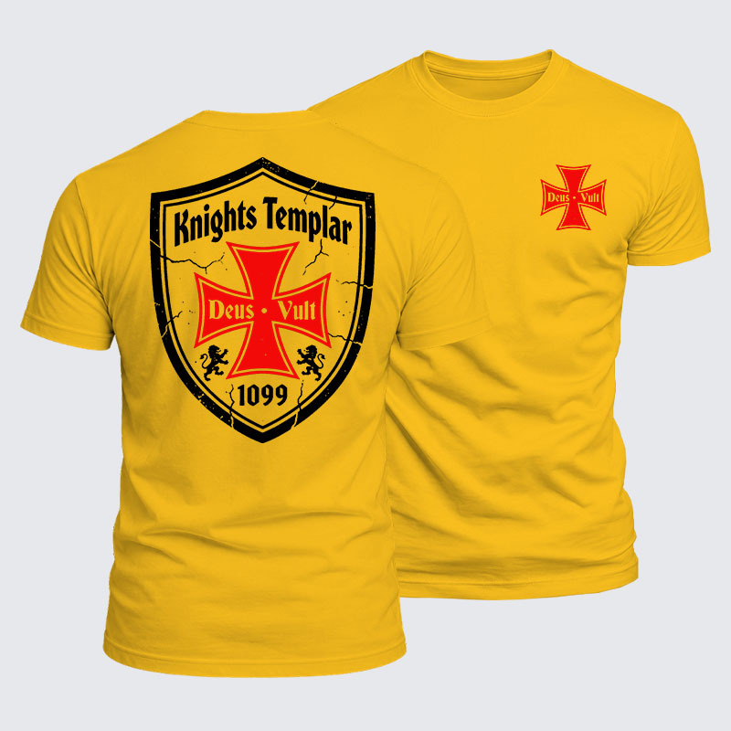 [Copy]Luxe Mercerized Cotton Tee - Knights Templar Deus Vult