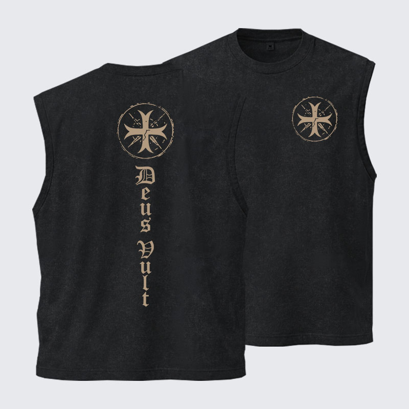 Washed Tank Top - Deus Vult