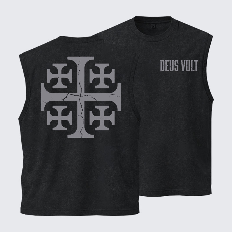 Washed Tank Top - Deus Vult