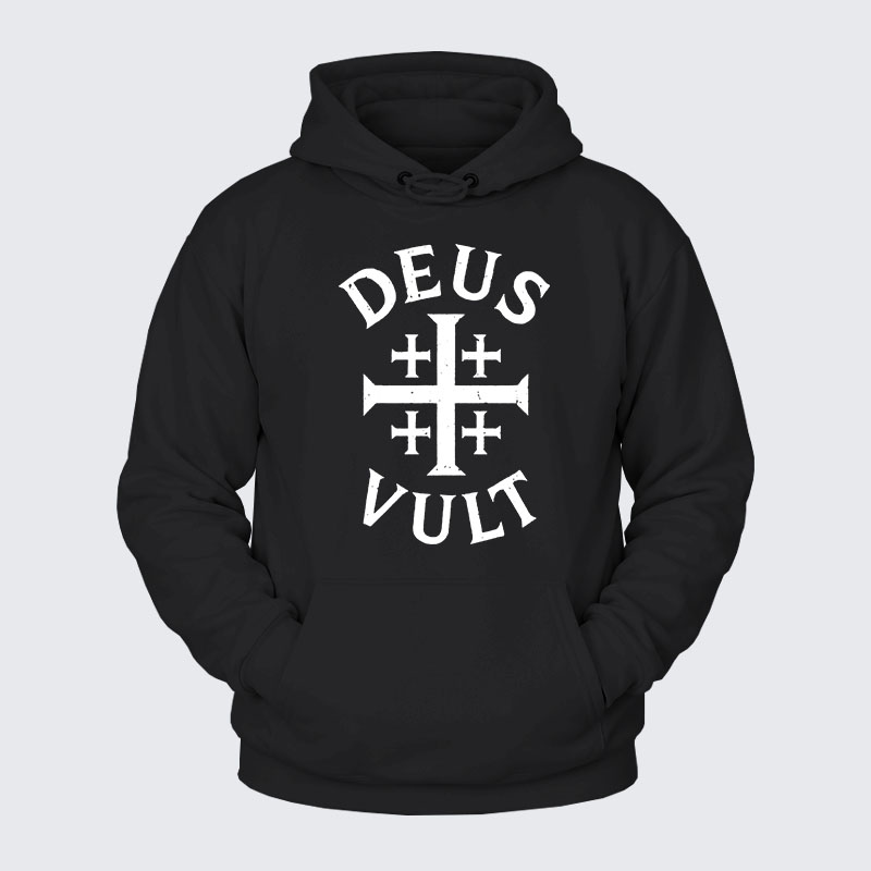 Plush Fleece-Lined Hoodie - Deus Vult