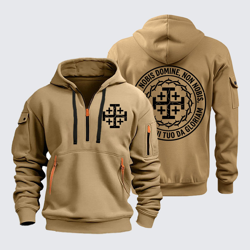 Zipper Hoodies -  Non Nobis Domine, Non Nobis, Sed Nomini Tuo Da Gloriam